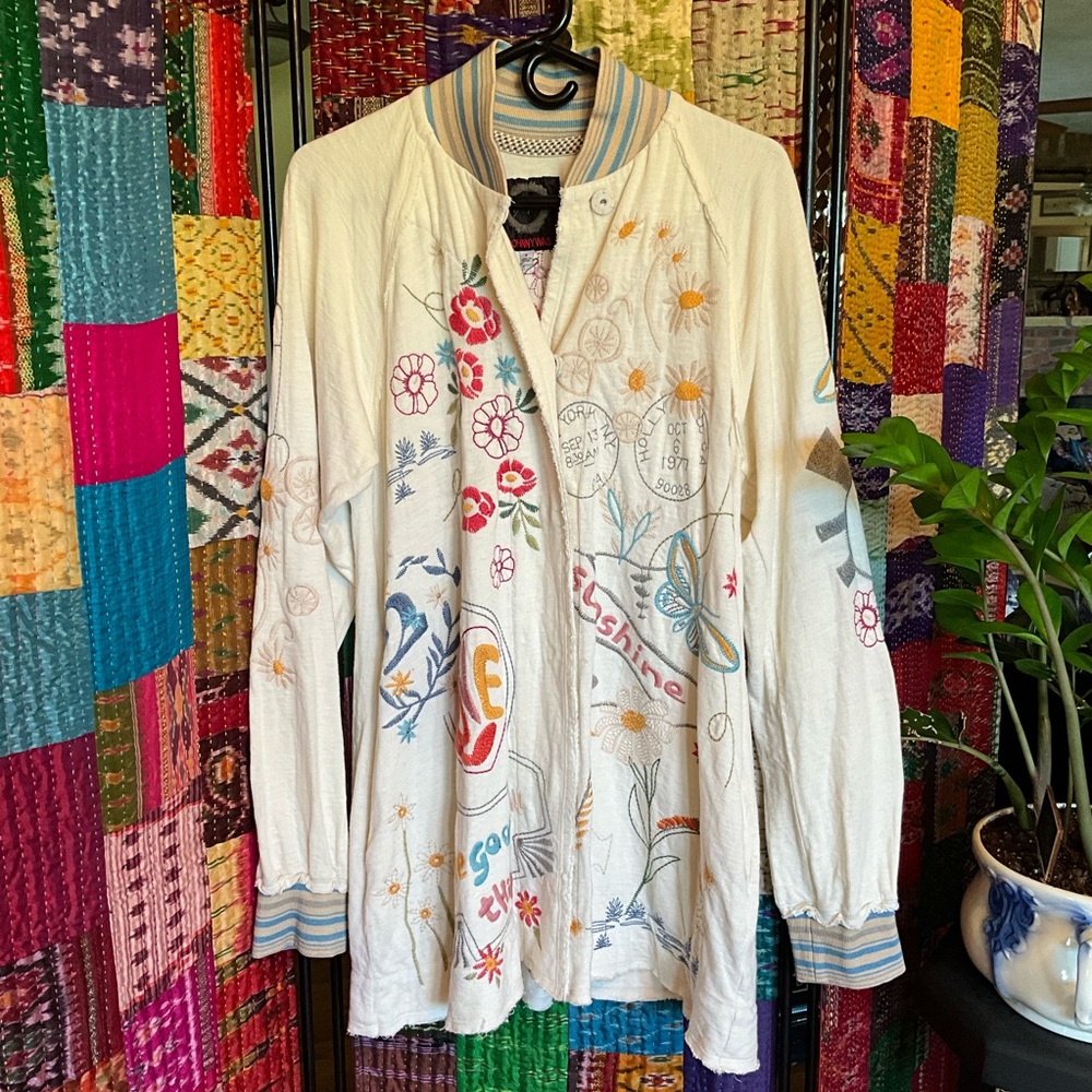 Embroidered Women's Jacket - White